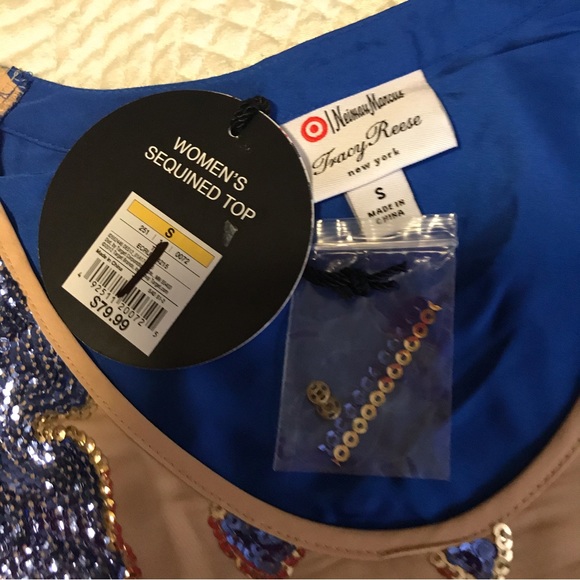 Neiman Marcus /Target Tracy Reese Sequin Embellished Party Glam Top NEW MSRP $79 - Picture 4 of 15